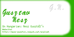 gusztav mesz business card